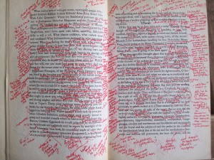 Annotations Finnegans Wake - licence Creative commons - Karl Steel - Flickr